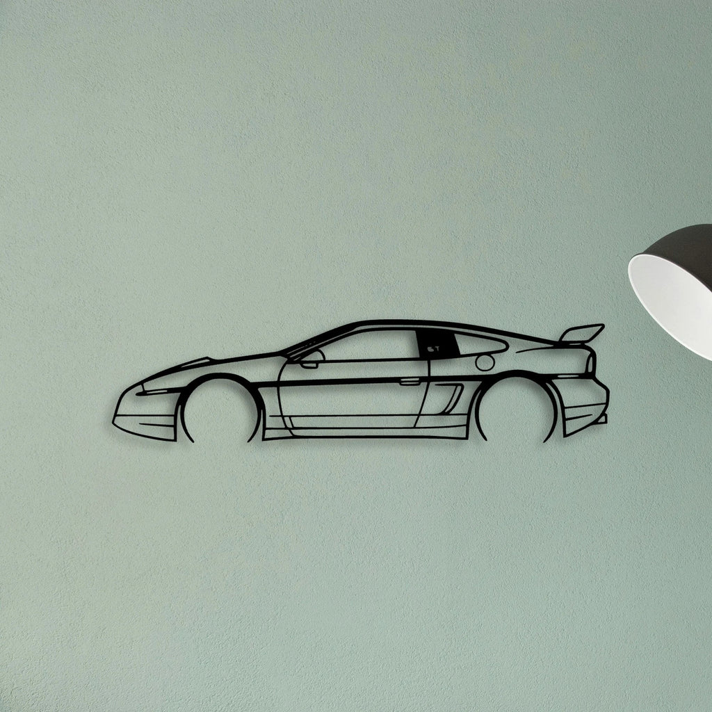 Fiero GT 1987 Classic Silhouette Metal Wall Art - Tinvibe