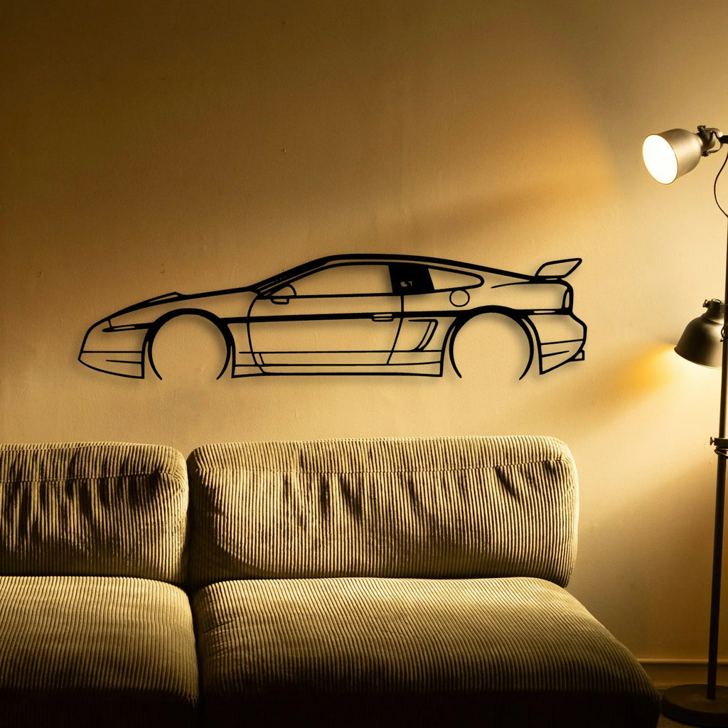Fiero GT 1987 Classic Silhouette Metal Wall Art - Tinvibe