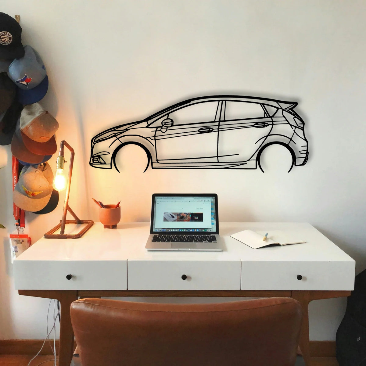 Fiesta ST 2017 Classic Silhouette Metal Wall Art - Tinvibe