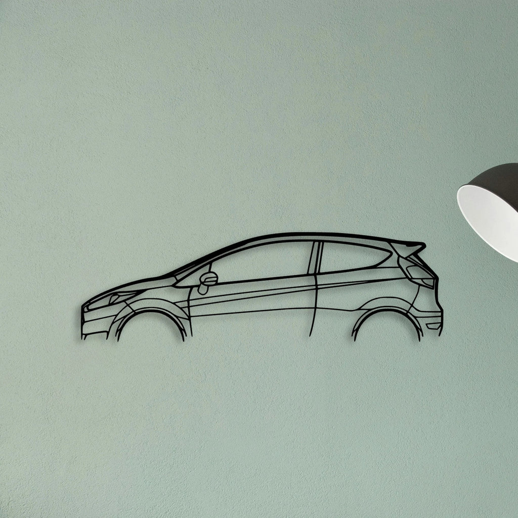 Fiesta MK7 Classic Silhouette Metal Wall Art - Tinvibe