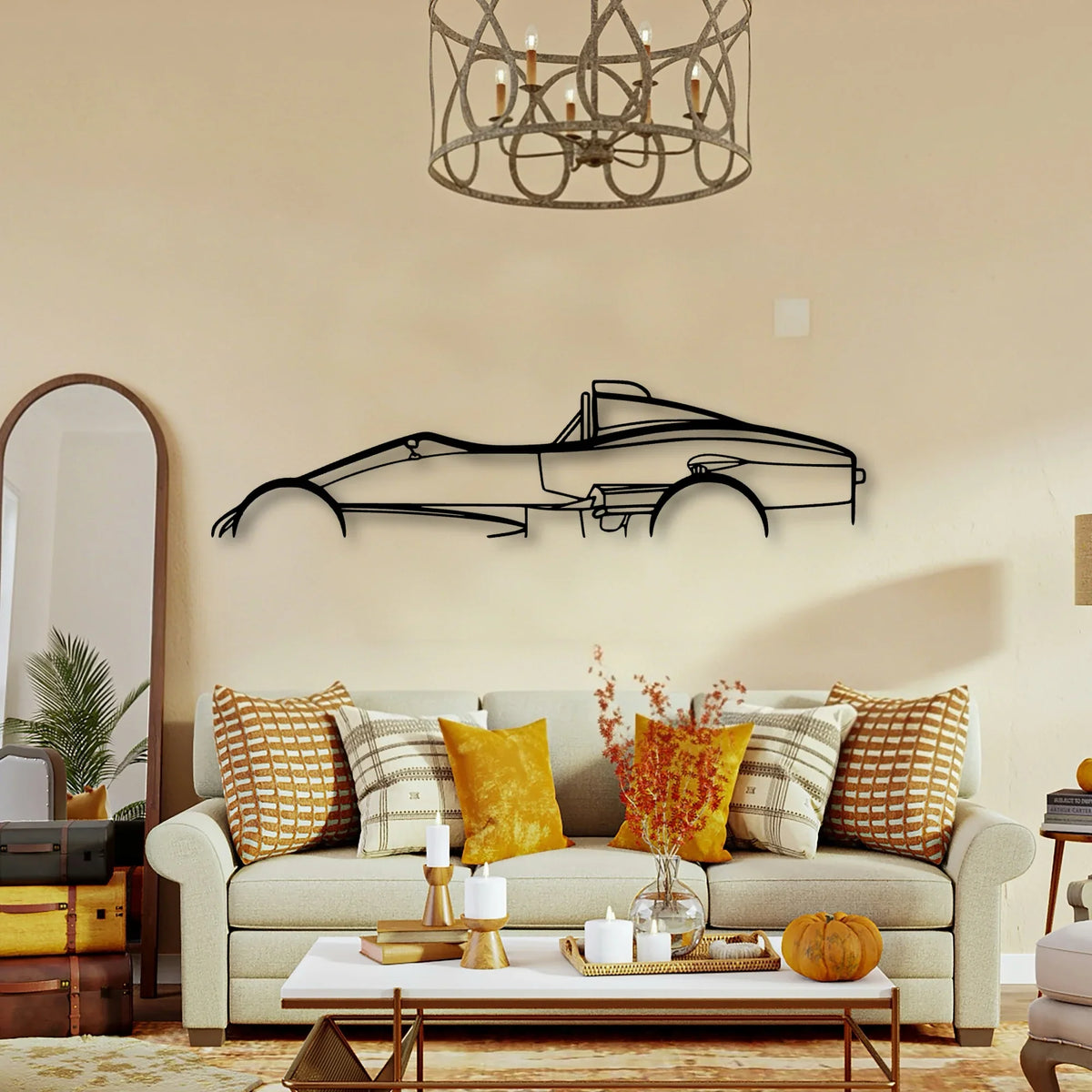 Formula VEE Citation Classic Silhouette Metal Wall Art - Tinvibe