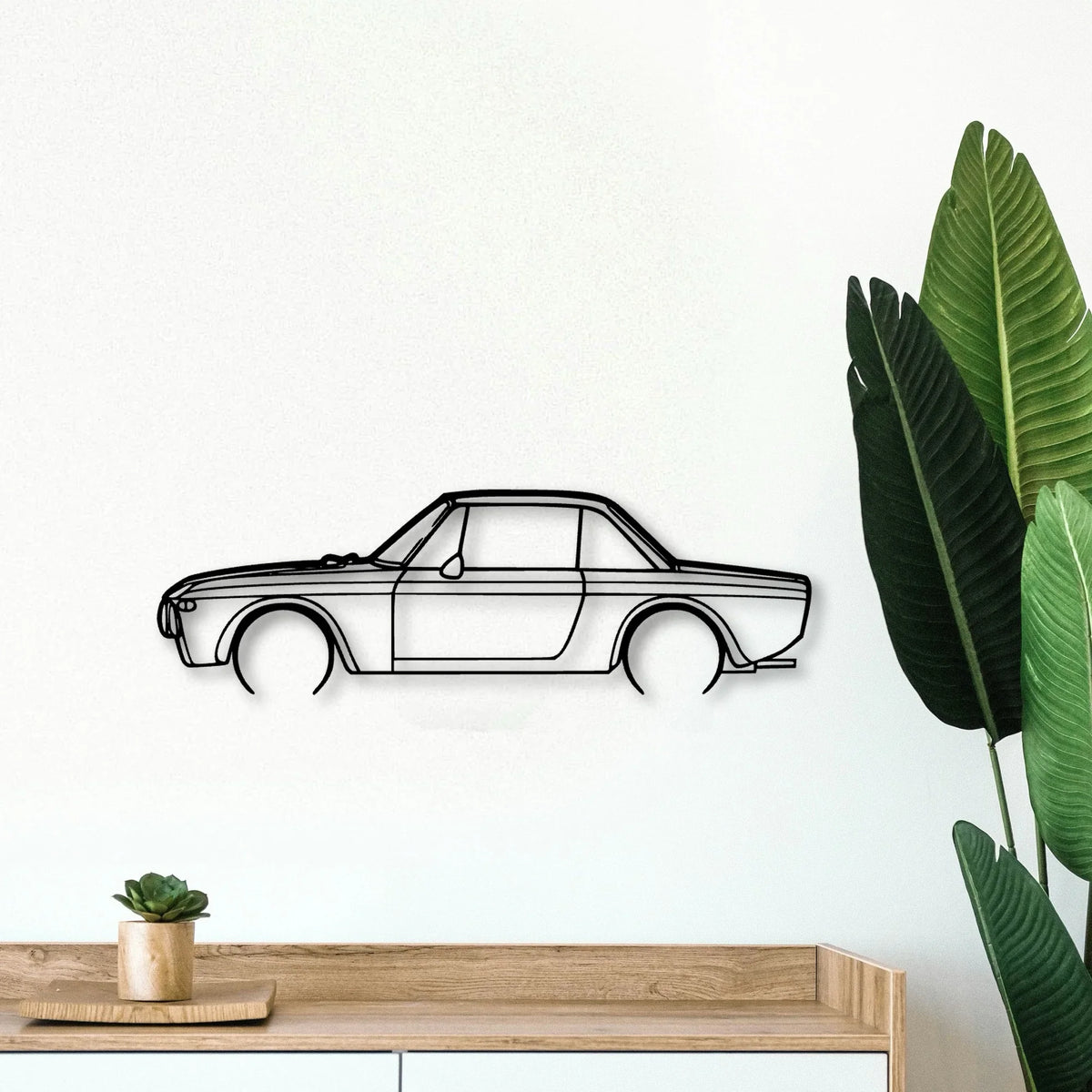 Fulvia 1970 Classic Silhouette Metal Wall Art - Tinvibe