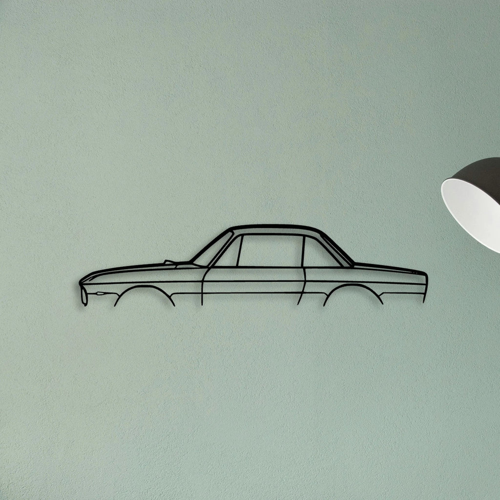 Fulvia 1973 2 Classic Silhouette Metal Wall Art - Tinvibe