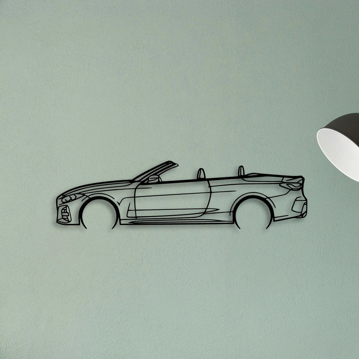 G23 4 Series Convertible 2021 Classic Silhouette Metal Wall Art - Tinvibe