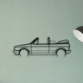 Golf 1 Sportline Cabriolet Classic Silhouette Metal Wall Art - Tinvibe