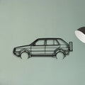Golf 2 Country 1991 Classic Silhouette Metal Wall Art - Tinvibe