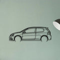Golf 6 R Classic Silhouette Metal Wall Art - Tinvibe