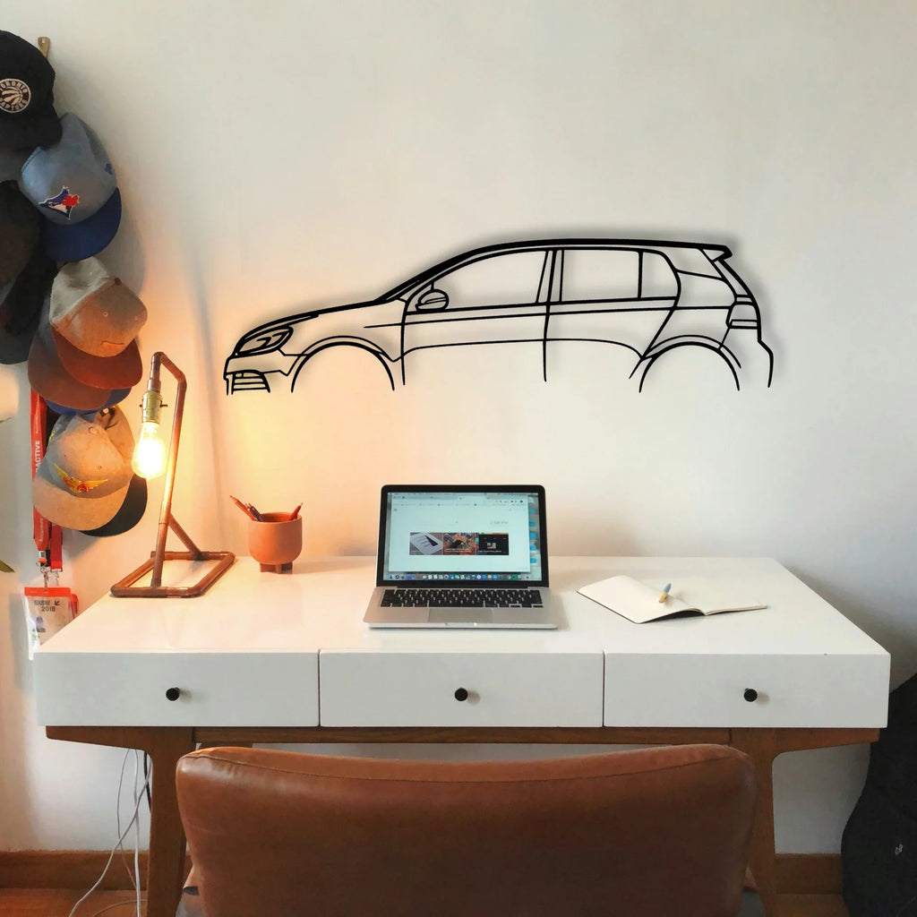 Golf 6 R 2 Classic Silhouette Metal Wall Art - Tinvibe
