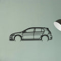 Golf 7 GTI Classic Silhouette Metal Wall Art - Tinvibe