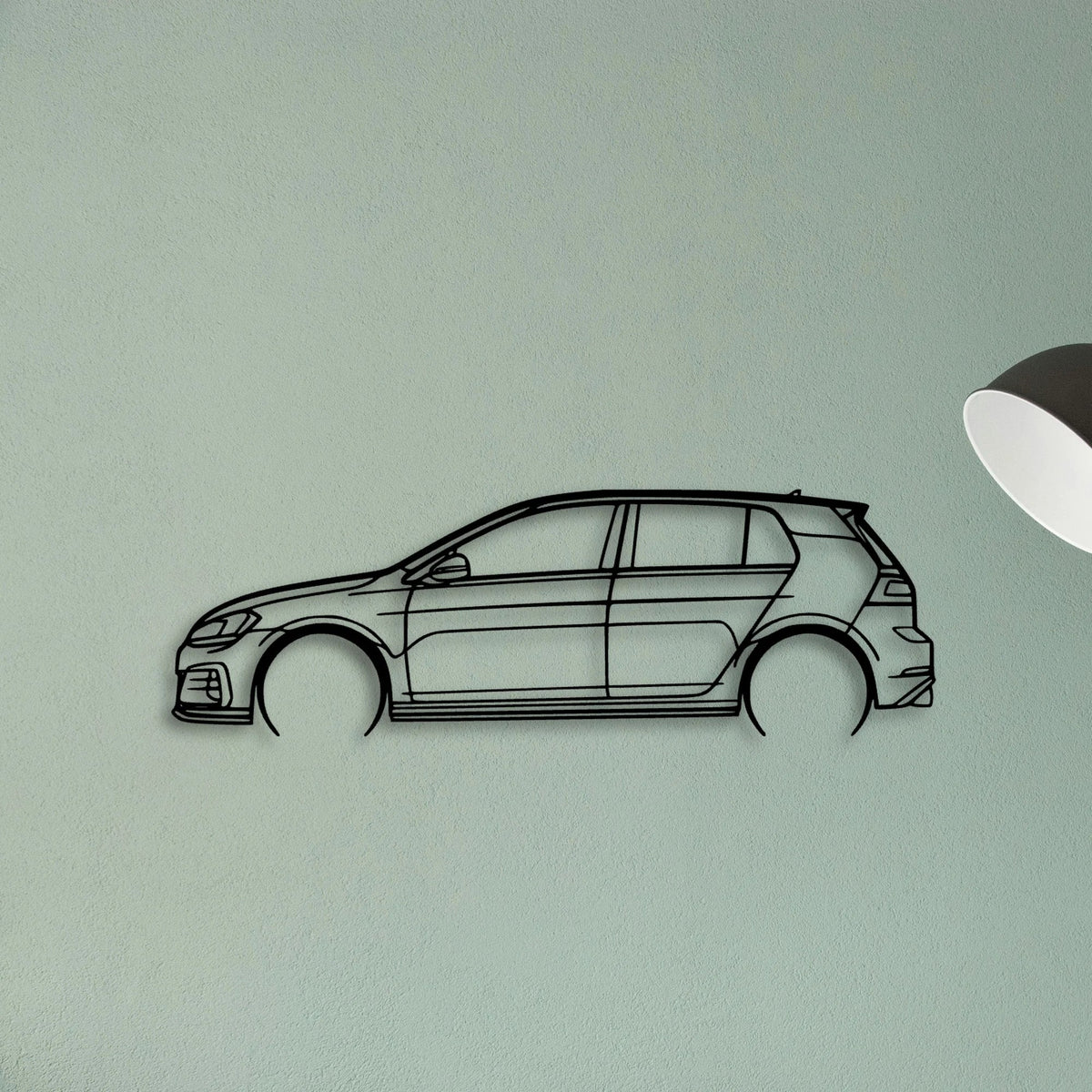 Golf 7 GTI Classic Silhouette Metal Wall Art - Tinvibe