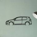 Golf MK6 GTI 2011 Classic Silhouette Metal Wall Art - Tinvibe