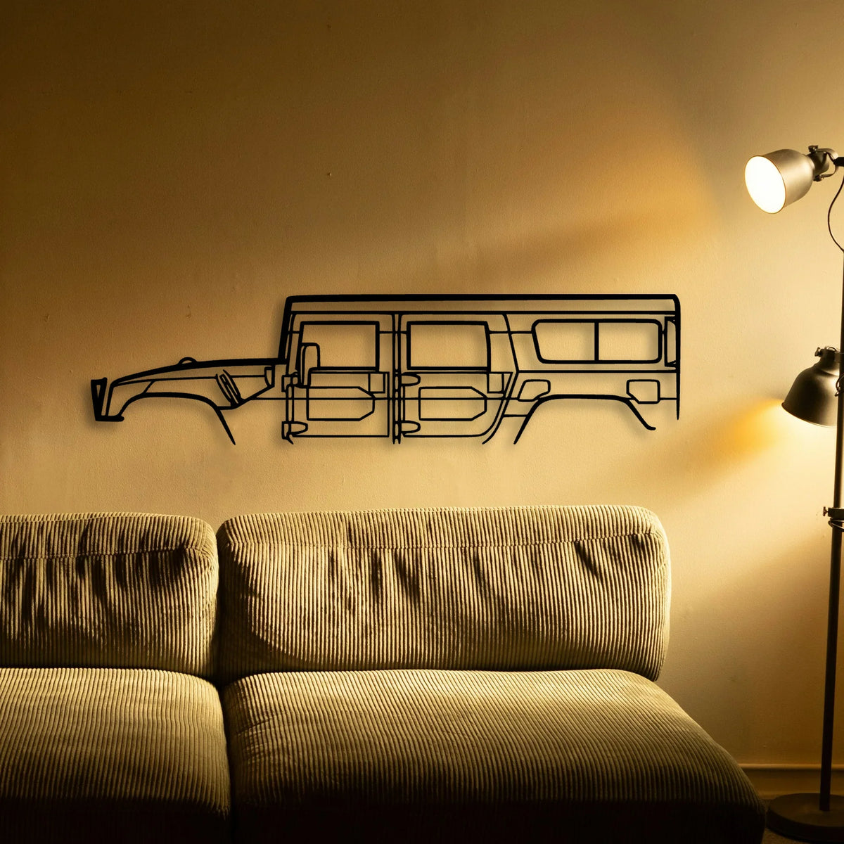 H 1 1998 Classic Silhouette Metal Wall Art - Tinvibe