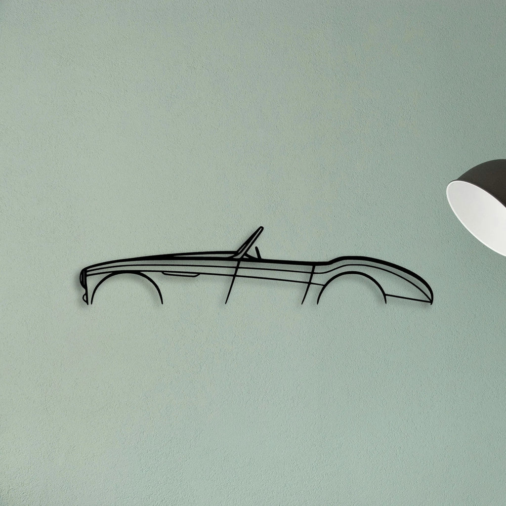 Healey 100 1954 Classic Silhouette Metal Wall Art - Tinvibe