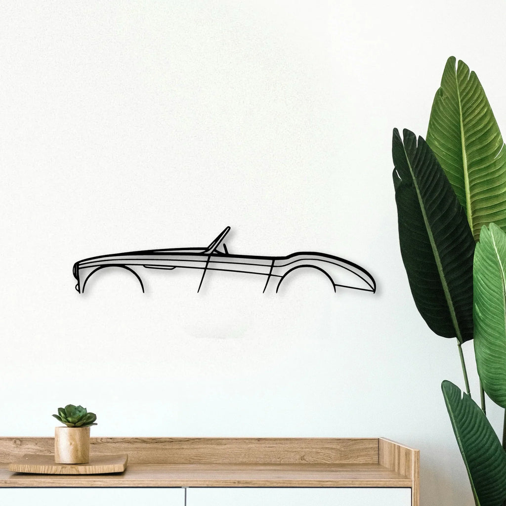 Healey 100 1954 Classic Silhouette Metal Wall Art - Tinvibe