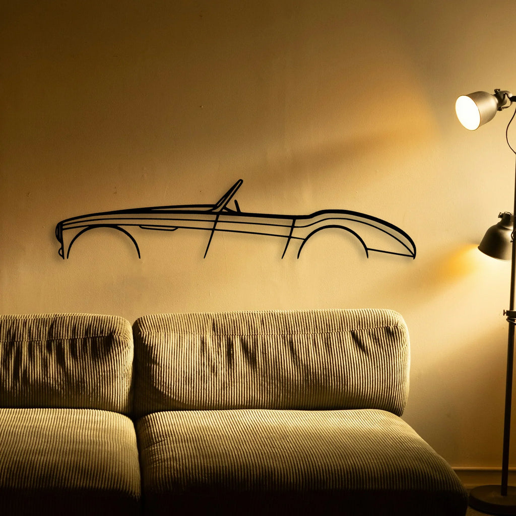 Healey 100 1954 Classic Silhouette Metal Wall Art - Tinvibe
