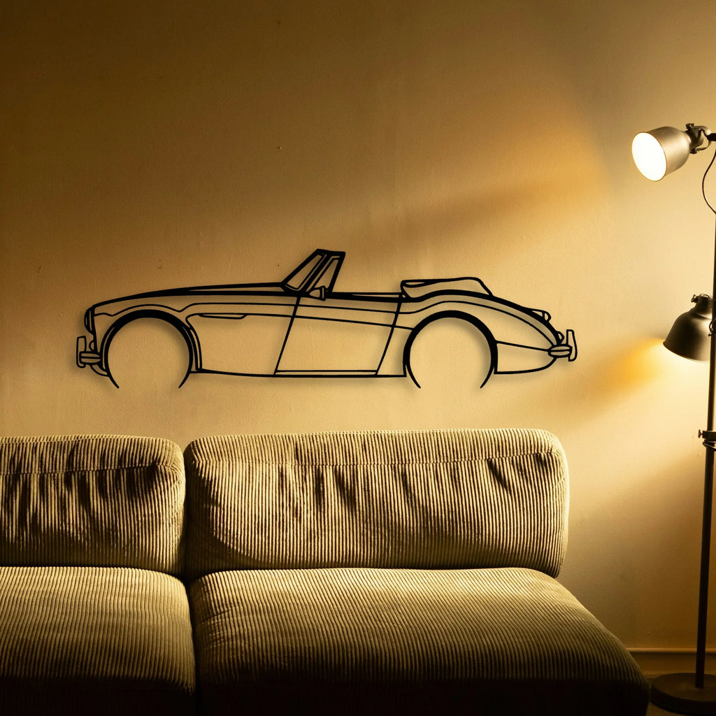 Healey 3000 1966 Classic Silhouette Metal Wall Art - Tinvibe