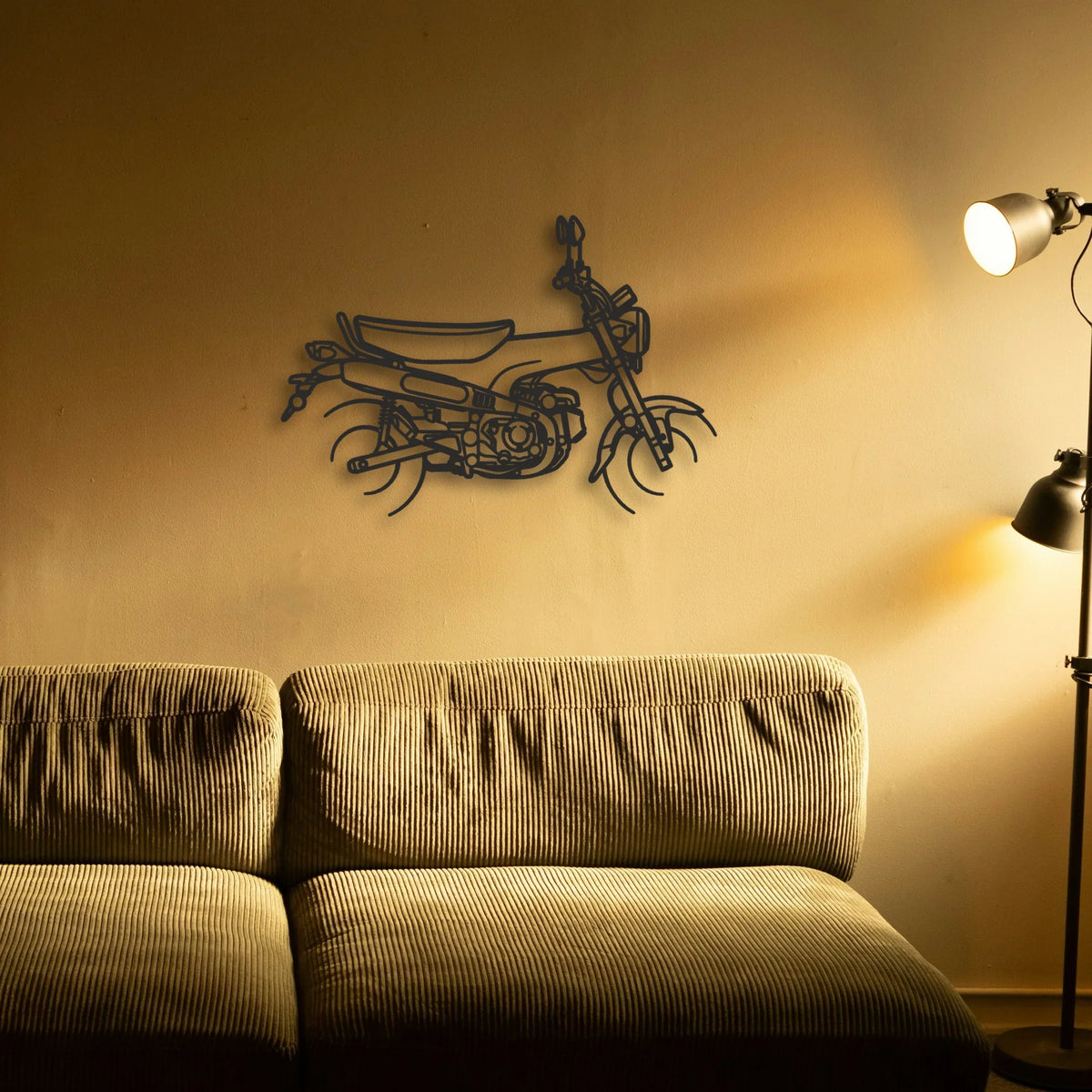 Honda Dax 125 Classic Motorcycle Silhouette Metal Wall Art - Tinvibe