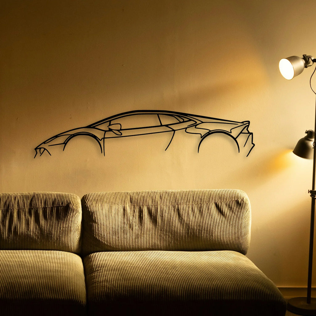 Huracan Classic Silhouette Metal Wall Art - Tinvibe