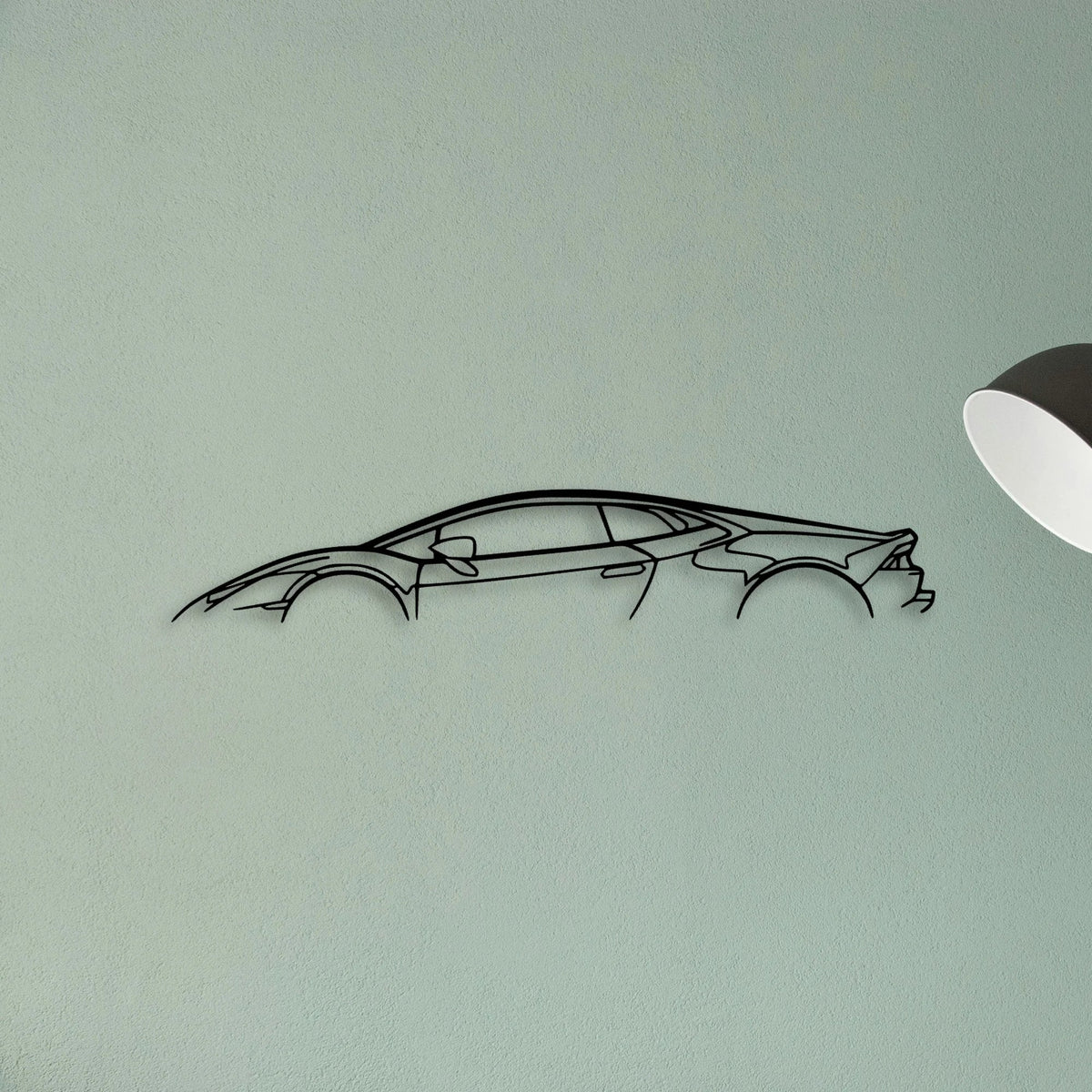 Huracan EVO 2021 Classic Silhouette Metal Wall Art - Tinvibe