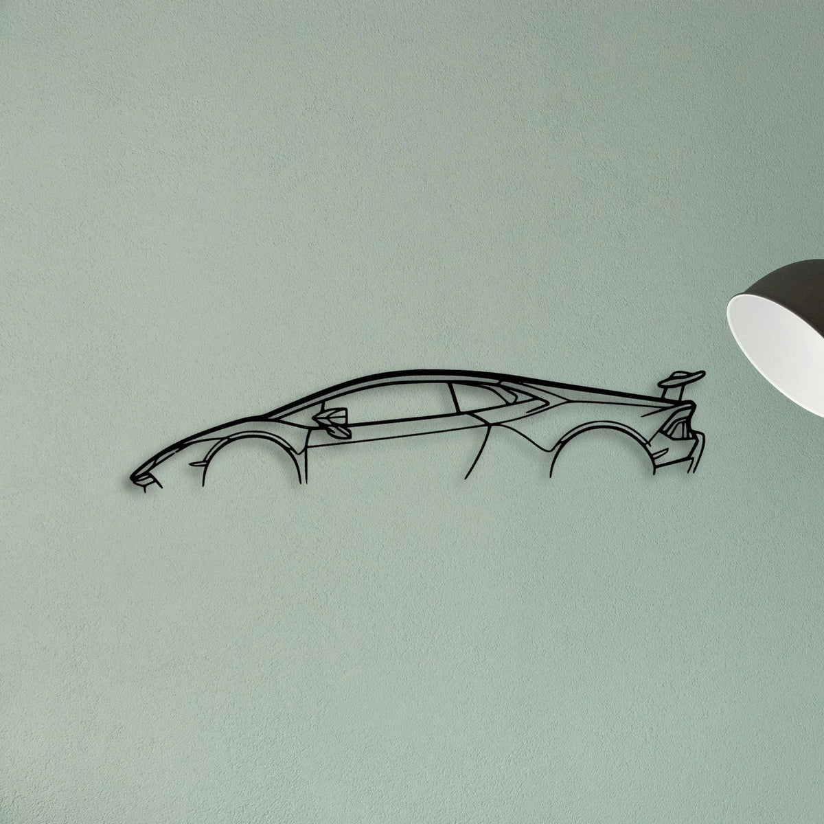 Huracan Performante 2018 Classic Silhouette Metal Wall Art - Tinvibe