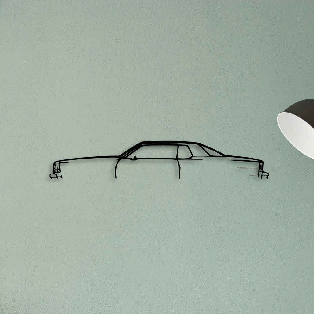 IMP Aerocoupe 1977 Classic Silhouette Metal Wall Art - Tinvibe