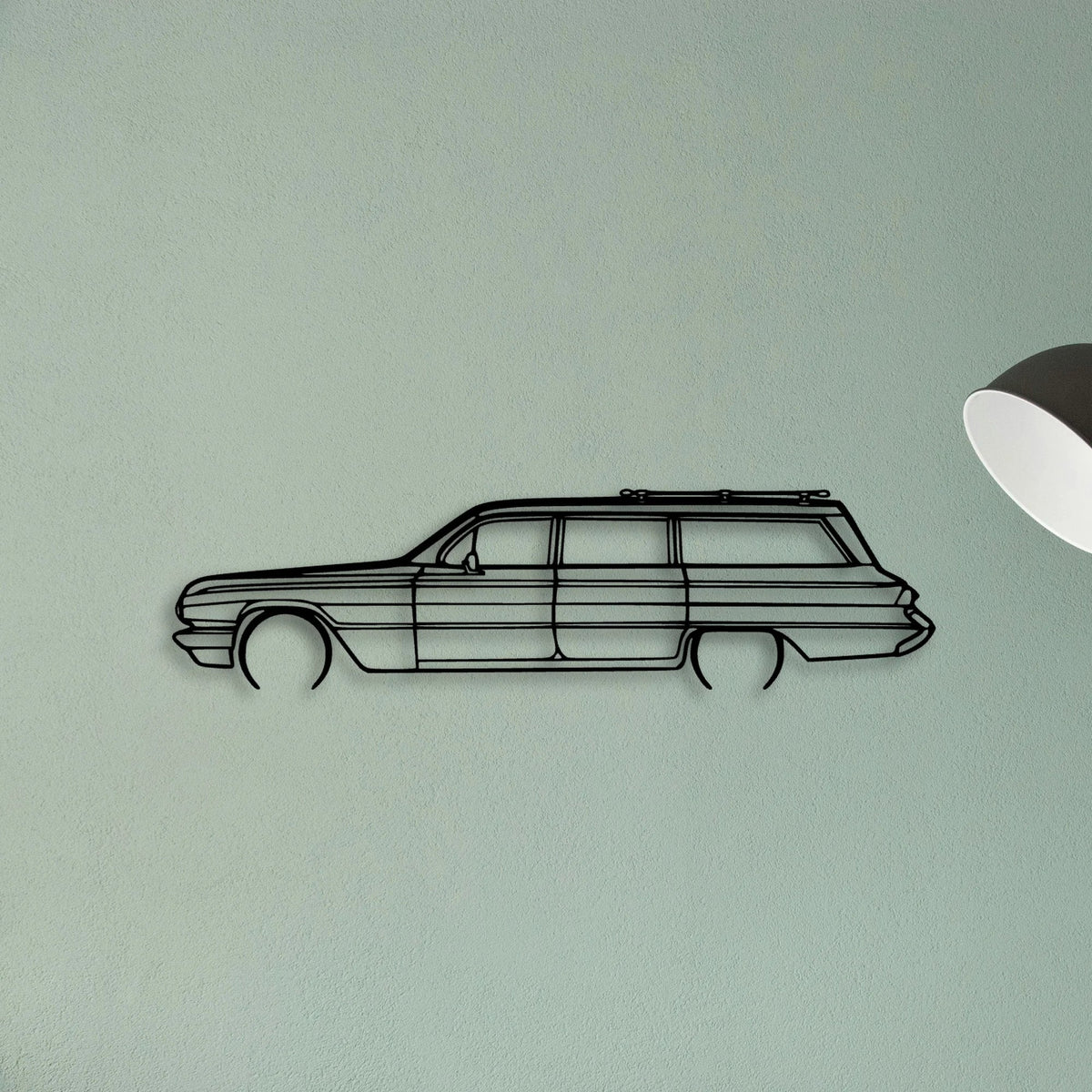 Invicta Station Wagon 1962 Classic Silhouette Metal Wall Art - Tinvibe