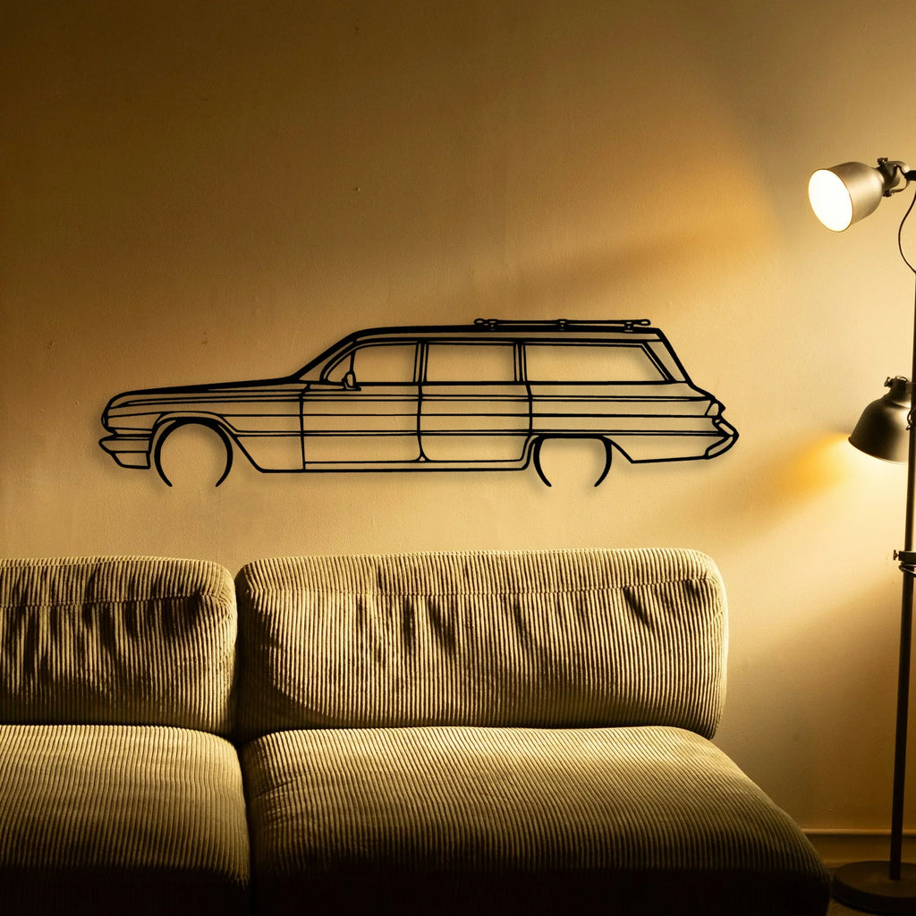 Invicta Station Wagon 1962 Classic Silhouette Metal Wall Art - Tinvibe