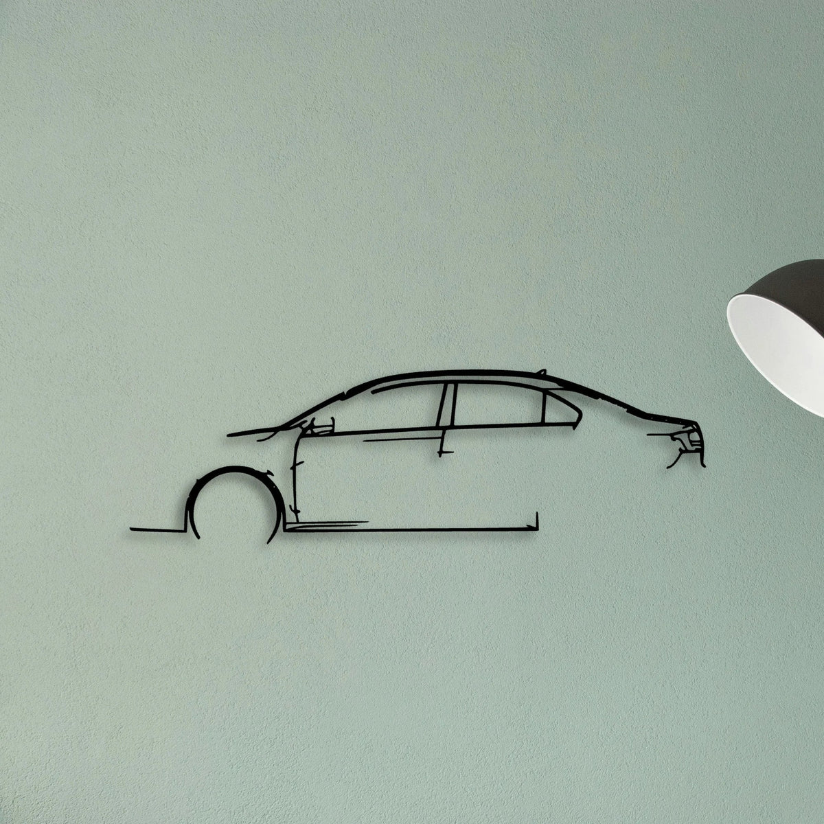 Jetta 2017 Classic Silhouette Metal Wall Art - Tinvibe