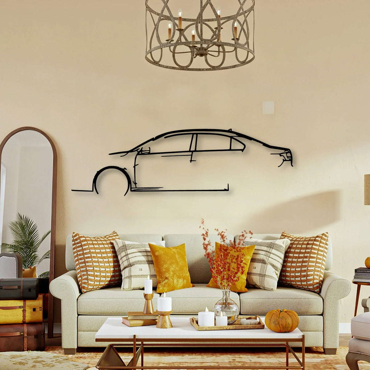 Jetta 2017 Classic Silhouette Metal Wall Art - Tinvibe