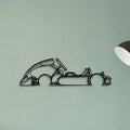 Junior Kart Classic Silhouette Metal Wall Art - Tinvibe