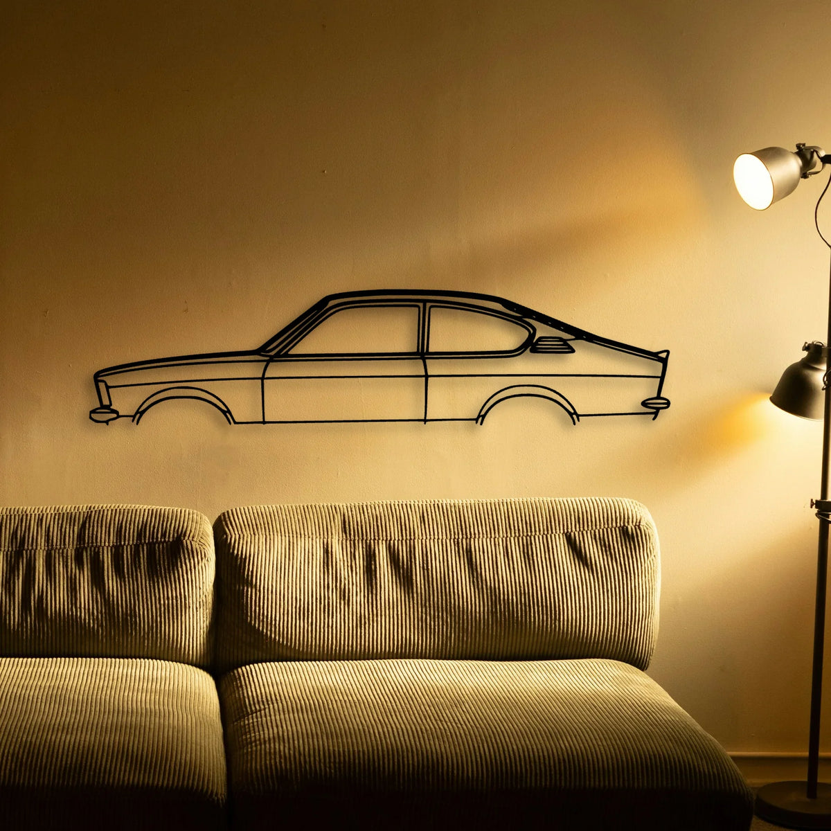 Kadett Coupe 1978 Classic Silhouette Metal Wall Art - Tinvibe