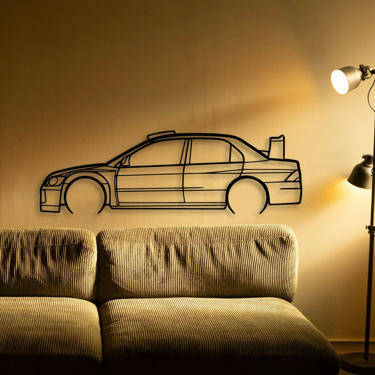 Lancer WRC 05 Classic Silhouette Metal Wall Art - Tinvibe