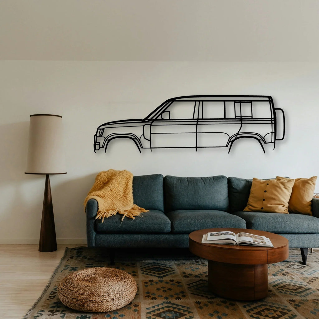 Land Defender D110 Classic Silhouette Metal Wall Art - Tinvibe