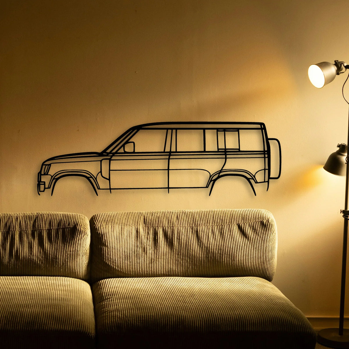 Land Defender D110 Classic Silhouette Metal Wall Art - Tinvibe