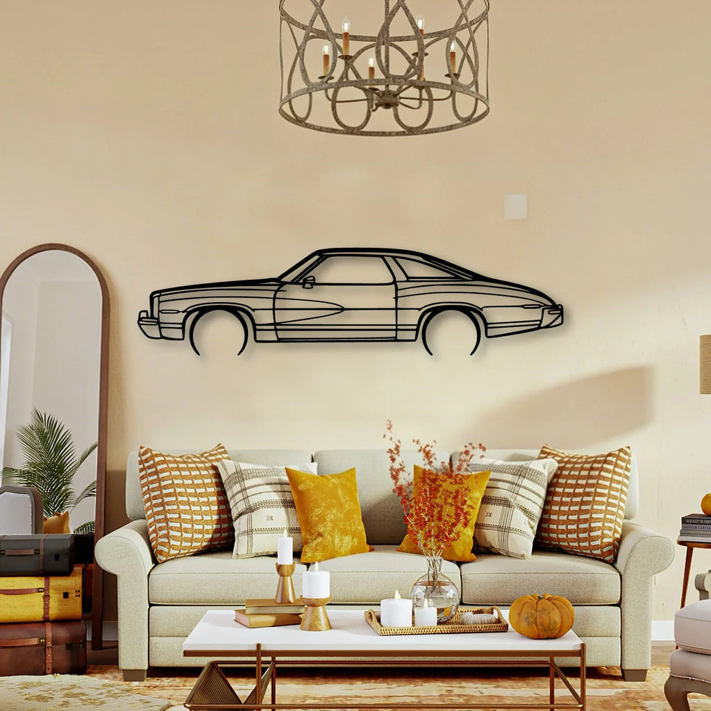 Lemans 1973 Classic Silhouette Metal Wall Art - Tinvibe