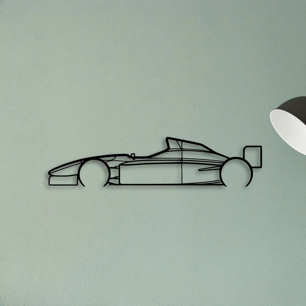 Lola T96 Classic Silhouette Metal Wall Art - Tinvibe
