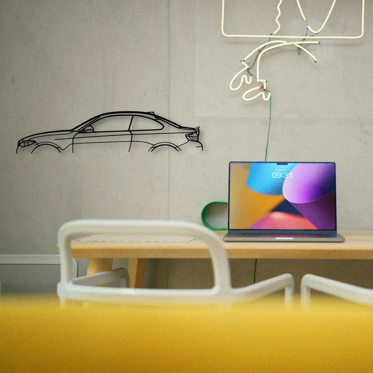 M240 F22 Classic Silhouette Metal Wall Art - Tinvibe