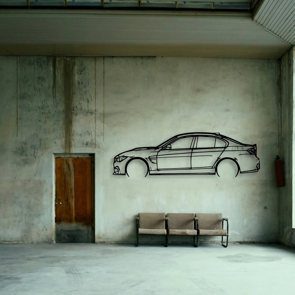 M3 CS 2018 Classic Silhouette Metal Wall Art - Tinvibe