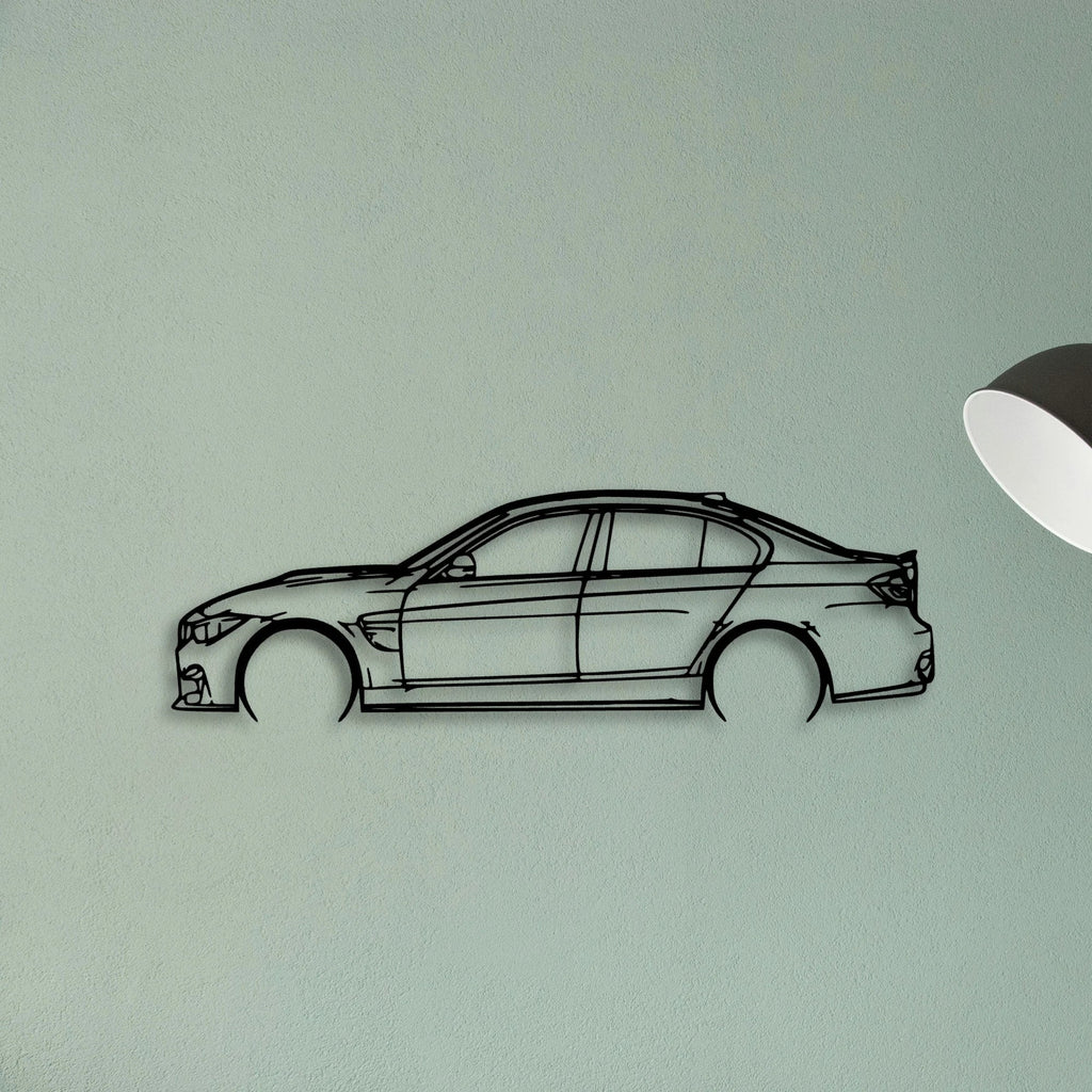 M3 CS 2018 Classic Silhouette Metal Wall Art - Tinvibe