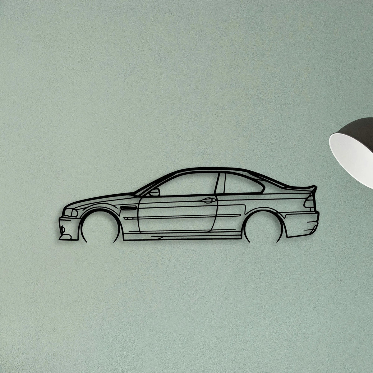 M3 E46 CSL 2 Classic Silhouette Metal Wall Art - Tinvibe