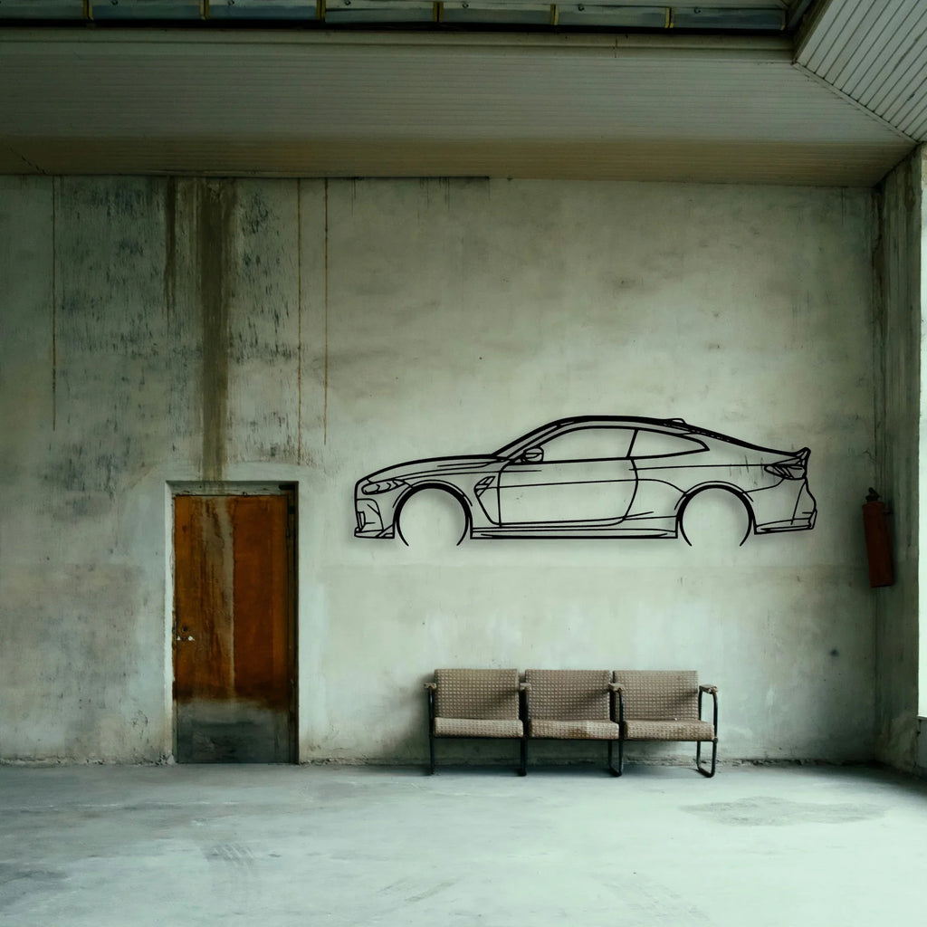 M4 CSL G82 Classic Silhouette Metal Wall Art - Tinvibe