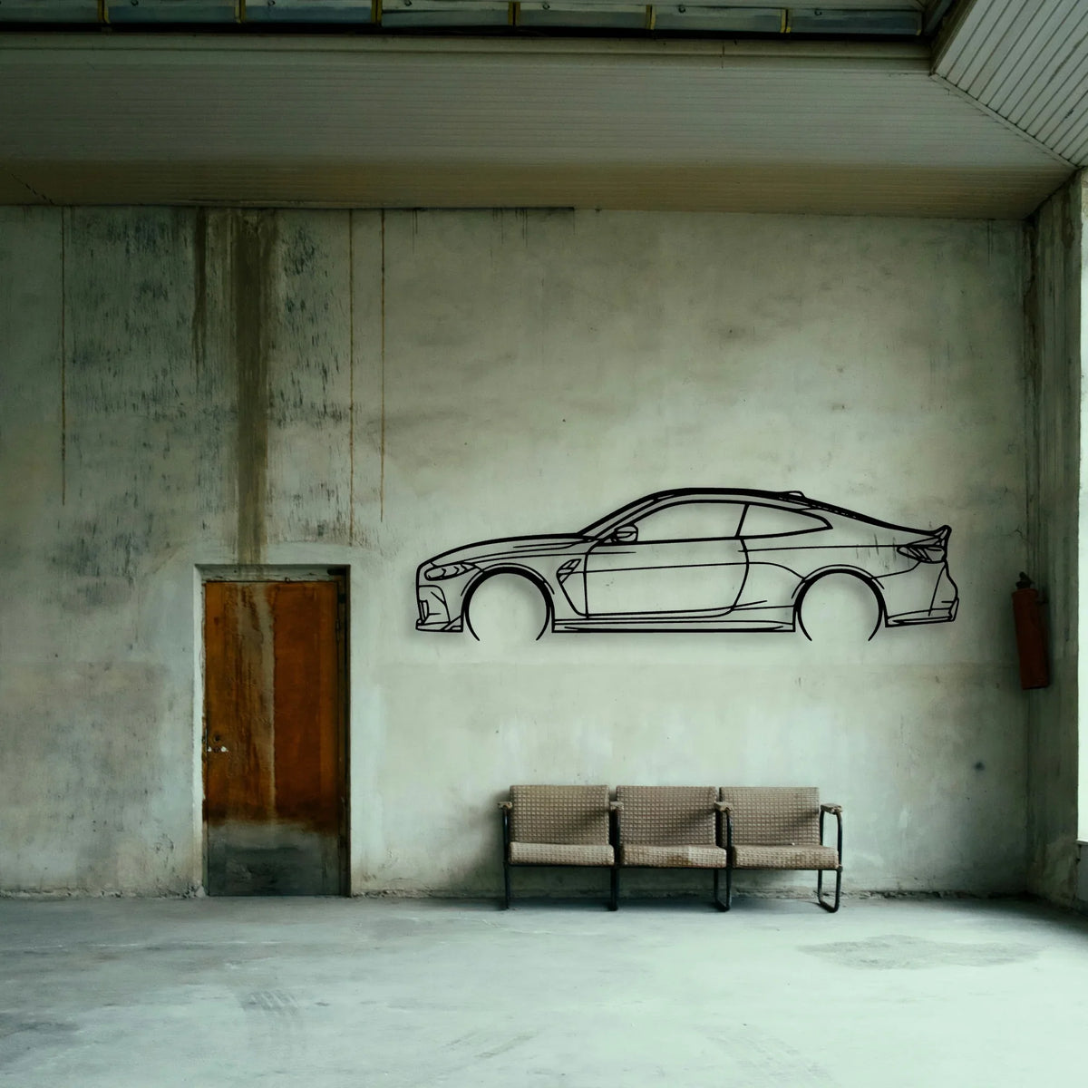 M4 CSL G82 Classic Silhouette Metal Wall Art - Tinvibe