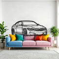 M4 F82 Angle 2 Classic Silhouette Metal Wall Art - Tinvibe