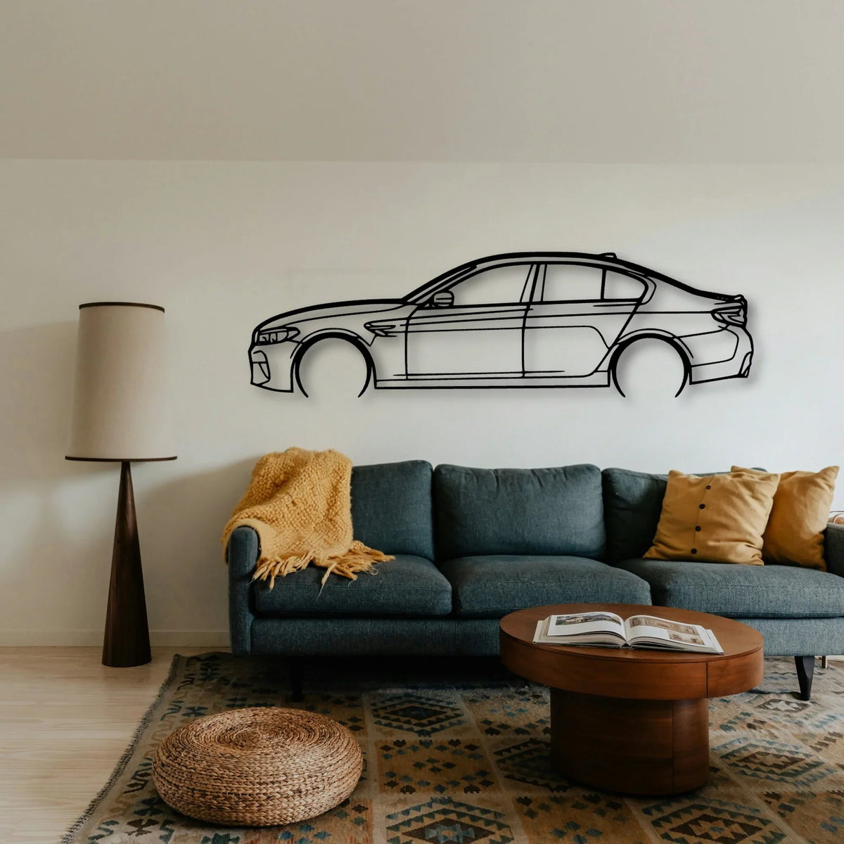 M5 F90 2 Classic Silhouette Metal Wall Art - Tinvibe