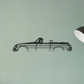 MGB Roadster 1972 Classic Silhouette Metal Wall Art - Tinvibe