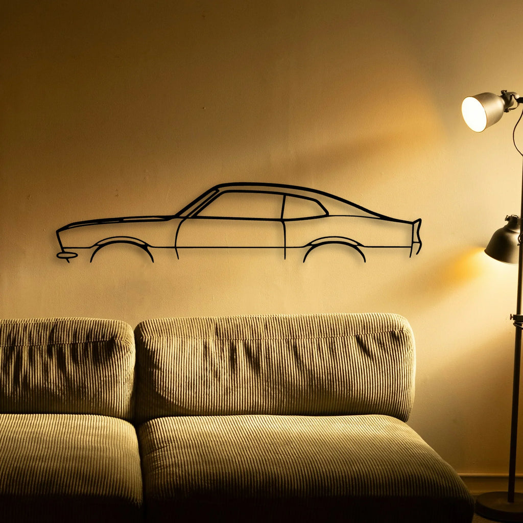 Maverick 1970 2 Classic Silhouette Metal Wall Art - Tinvibe