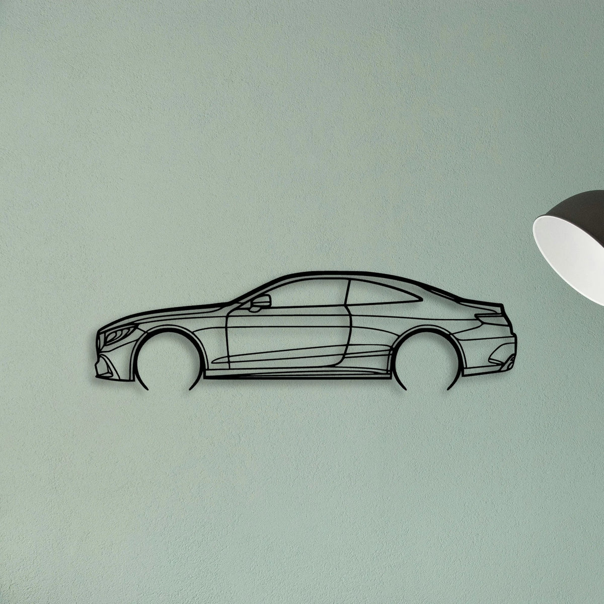 Mercedes S63 Coupe 2 Classic Silhouette Metal Wall Art - Tinvibe