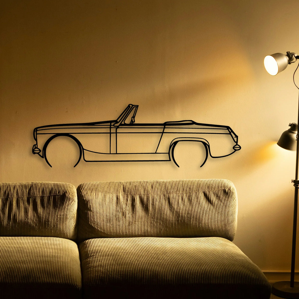 Midget 1966 Classic Silhouette Metal Wall Art - Tinvibe