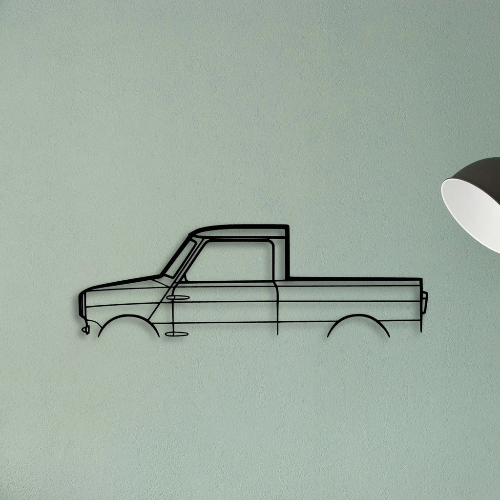 Mini Pickup Classic Silhouette Metal Wall Art - Tinvibe