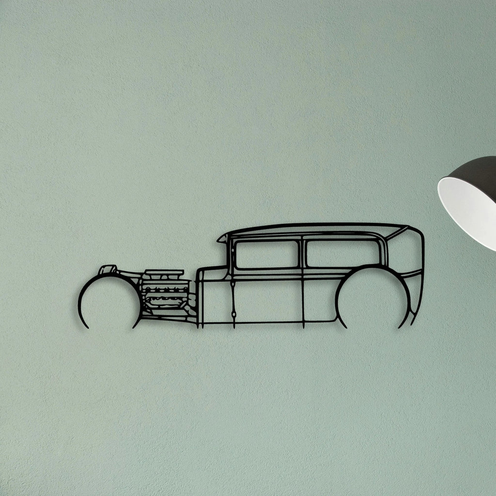 Model A Classic Silhouette Metal Wall Art - Tinvibe